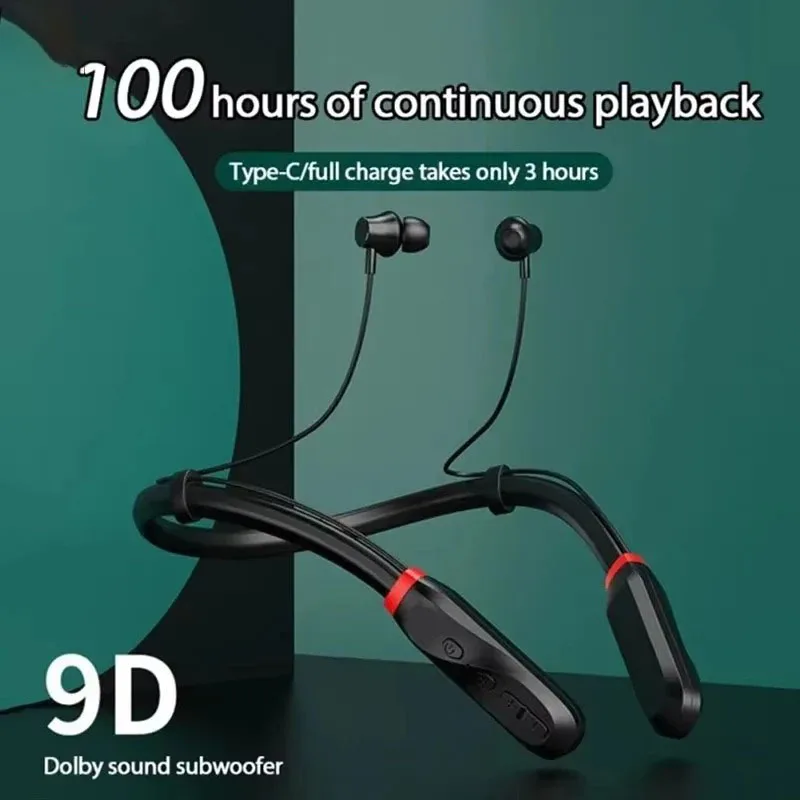 For XIAOMI i35 Neckband Bluetooth Headphones Wireless Earphones 9D Sound Sport Headset Waterproof TWS Earbuds With Mic for phone 5