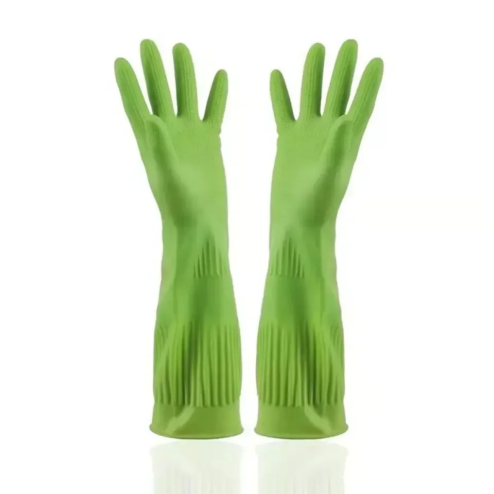 Kitchen Cleaning Latex Dish Washing Gloves Rubber Thickened Lengthened Household Laundry Gloves