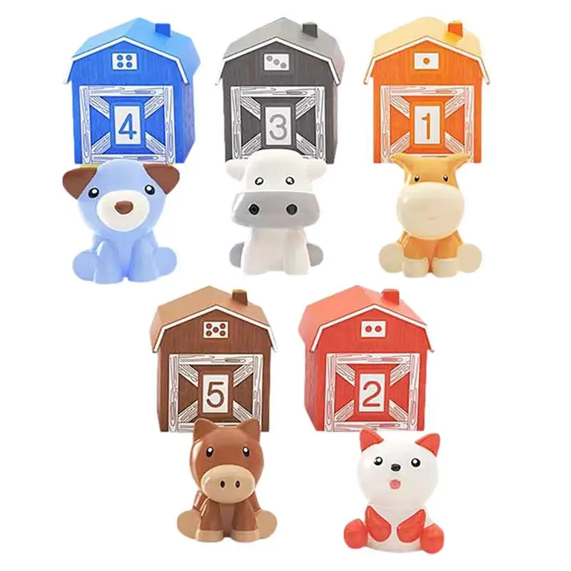

Montessori Counting Matching Toys Animal Shapes Counting Toy With Finger Puppets Pre-Kindergarten Toys For Rewards Interaction
