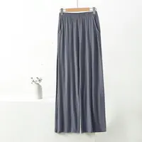 XL to 8XL Modal Pocket Loose Pants Spring summer Casual Wide Leg Pants solid color High Elastic Large size Trousers Homewear - Image 4