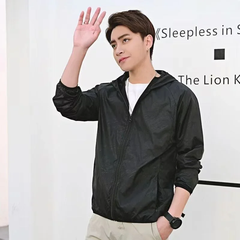 남성용 여름 통기성 선스크린 의류, 느슨한 낚시, 야외 아이스 실크 선스크린 의류, S 70-80kg, M 80-100kg, L 100-115kg, Xl