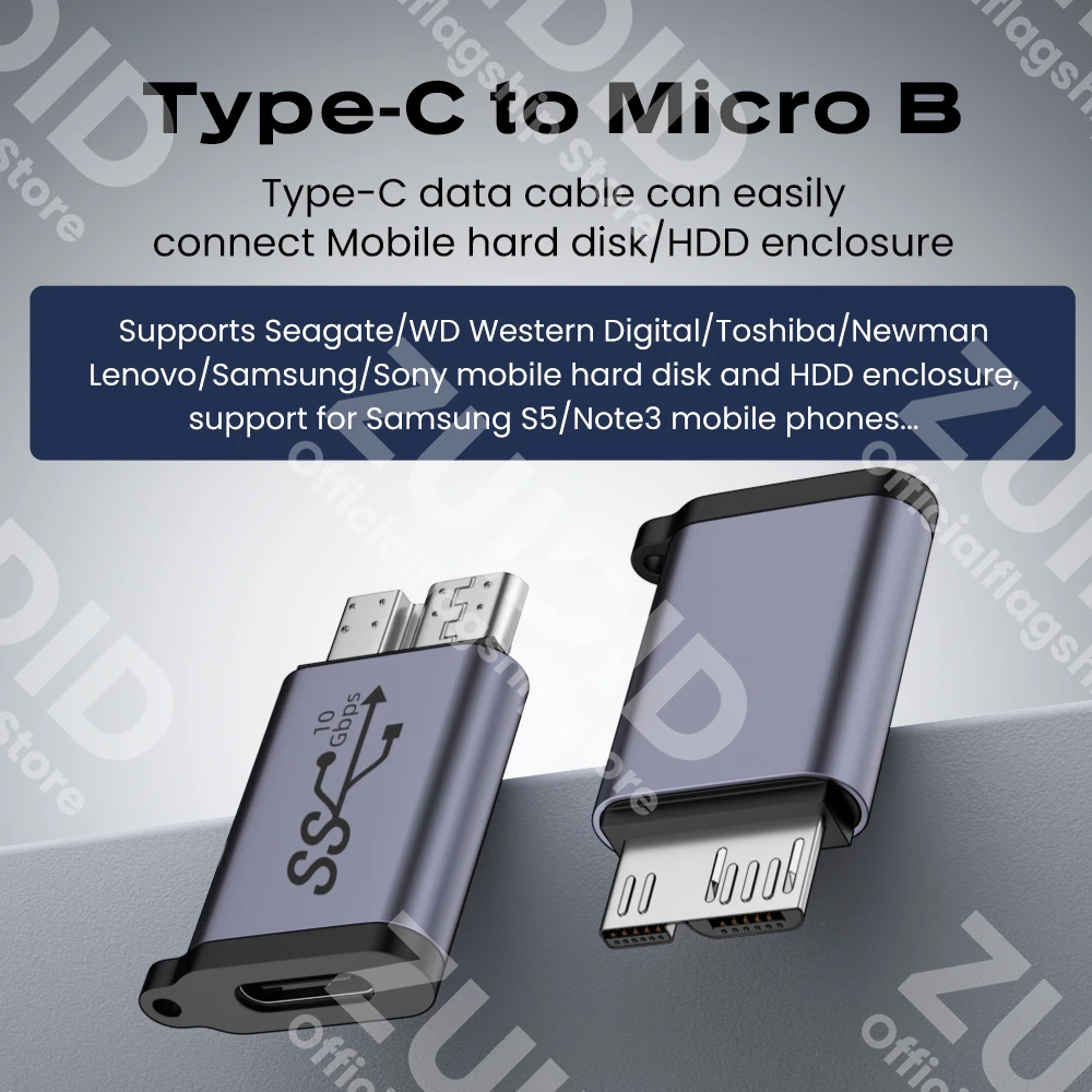 USB A/C to Micro B 3.0 Adapter 10Gbps Super Speed Data Sync Converter Macbook Pro Samsung HDD SSD Type C to Micro B Adapter usb adapter