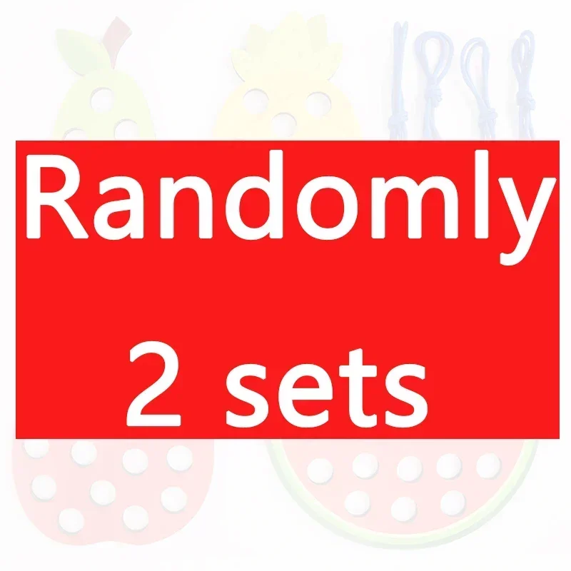 لعبة جلد خشبية تعليمية للفواكه وخيوط نشاط الألغاز...