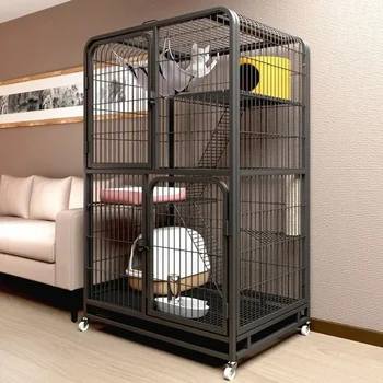 Cat Cage Villa Three Floor Super Free Space Cat Cage Luxury Pet House