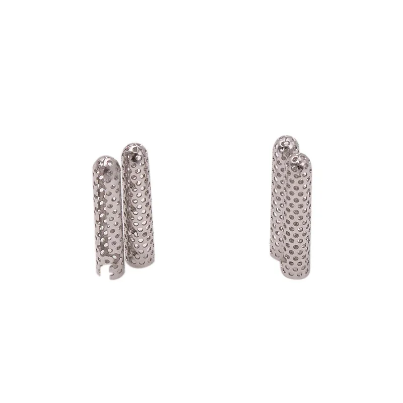 3.8*23mm 부팅 신발 끈 실버 Aglets 4 개/대 운동화 문자열 성격 유행 신발 밧줄 팁 실버 오픈 중공 금속 머리