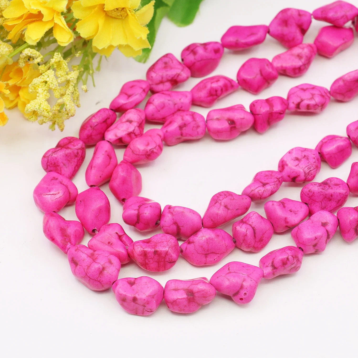 8-18mm Irregular Rose Natural Onyx Turkey Turquoises Gemstone DIY Loose Beads Stone Women Girl Gift Jewelry Making Design 15inch