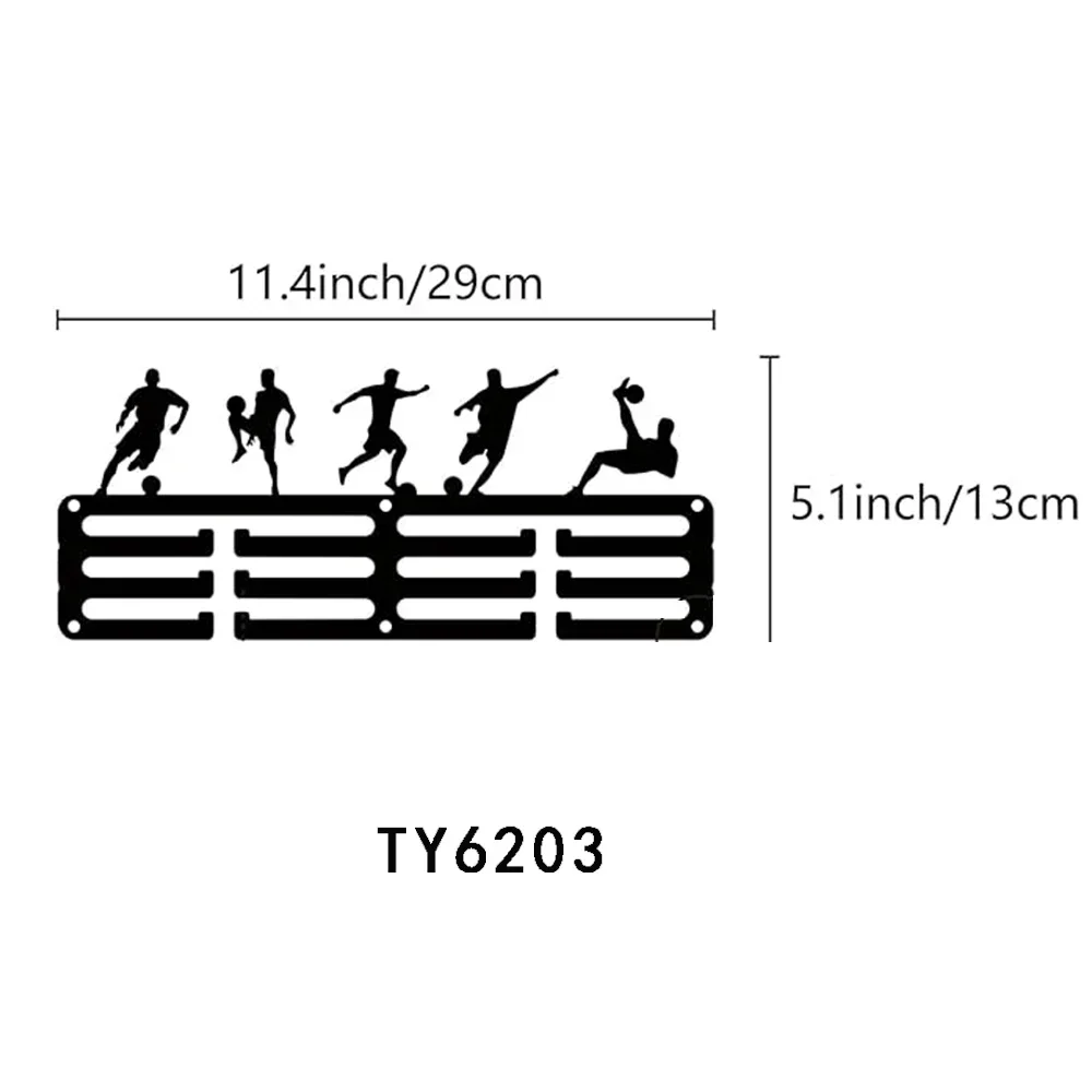 Football/Running Medal Hanger Display Stand for Wall Home Badge Competition Gymnastics Swimming Medal Winner Iron Art display stand