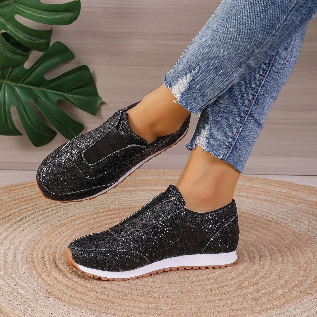 new Women Casual Shoes Women Fashion Spring Autumn Sequin Sneakers Women Shallow Platform Vulcanize Shoes Women's Sports Shoes