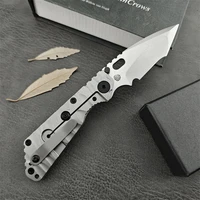 Camping Outdoor Survival Strider Enterer Titanium Alloy Wave Handle Folding Knife TC4 Titanium Alloy Handle EDC 2