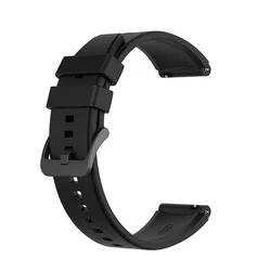 Silicone Replacement Strap for Smartwatch - Durable Watchband Bracelet (Black)