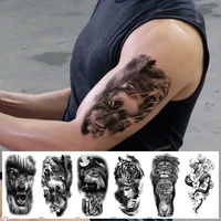 Waterproof Temporary Fake Tattoo Stickers Body Small Arm Animal Lion Tiger Wolf Snake Decals Men Women Universal Gift Decoration 1