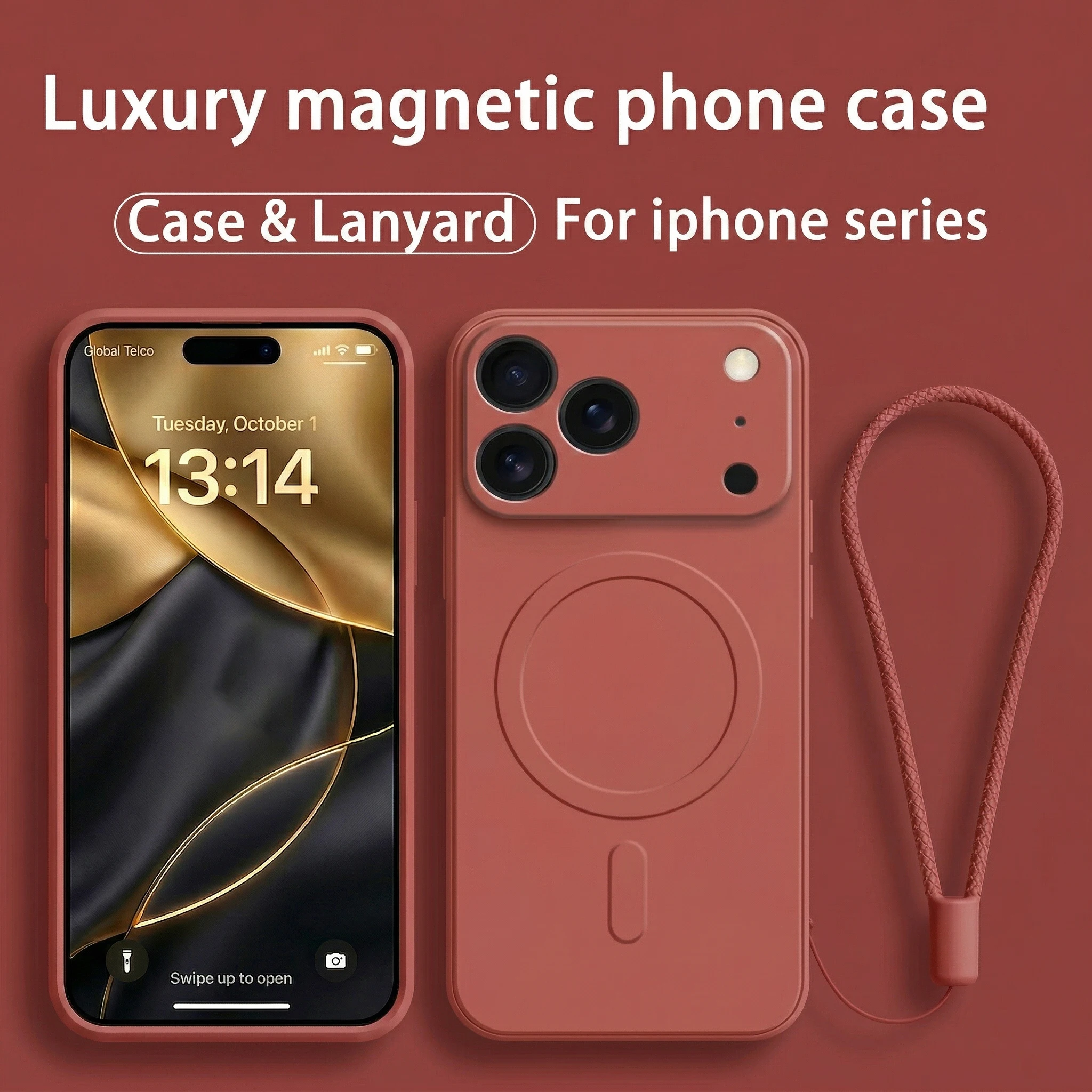 Liquid Silicone Magnetic Wireless Charging Phone Case - Soft TPU Back Cover