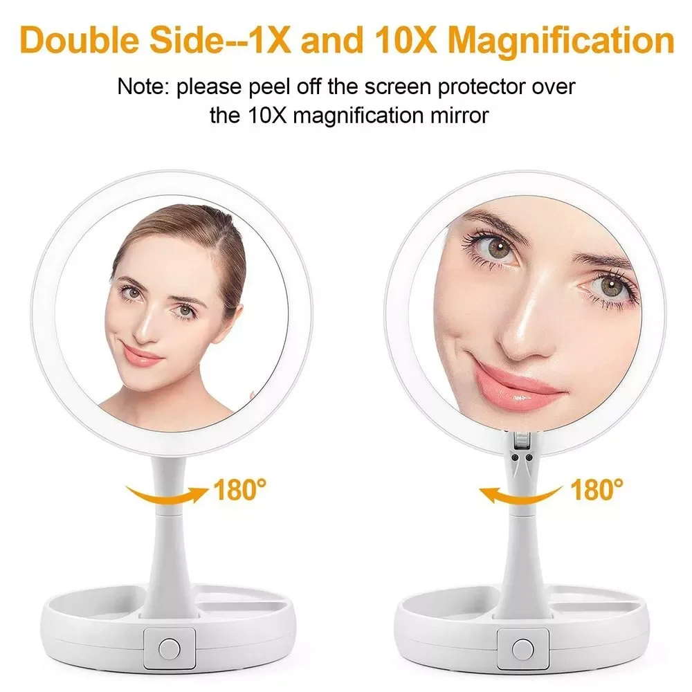 LED Double-Sided Makeup Mirror 3
