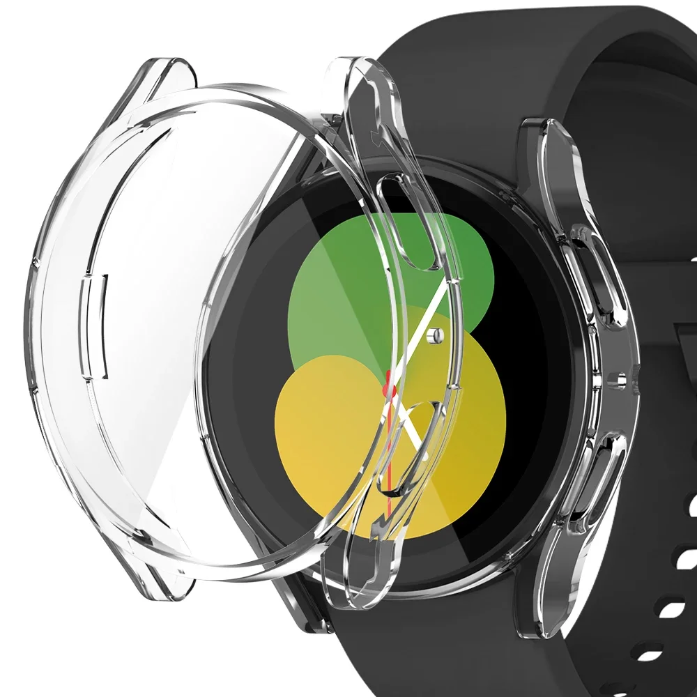 Watch screen protector case Silicone Case For Samsung Galaxy Watch 7 6 4 5 40MM 44MM All-Around Screen Protector Soft TPU Protective Cover 44mm 40mm