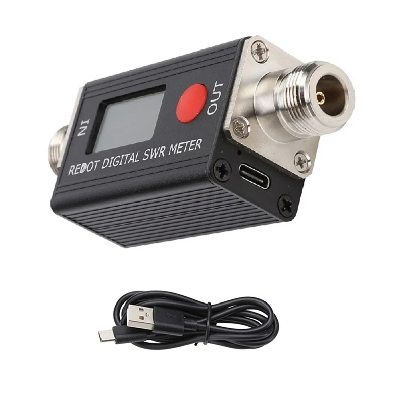 

1 Set Digital SWR Meter SWR Power Meter 120W FMB VHF UHF80-999Mhz Standing-Wave 1.00-99.9 Support DMR Walkie Talkie