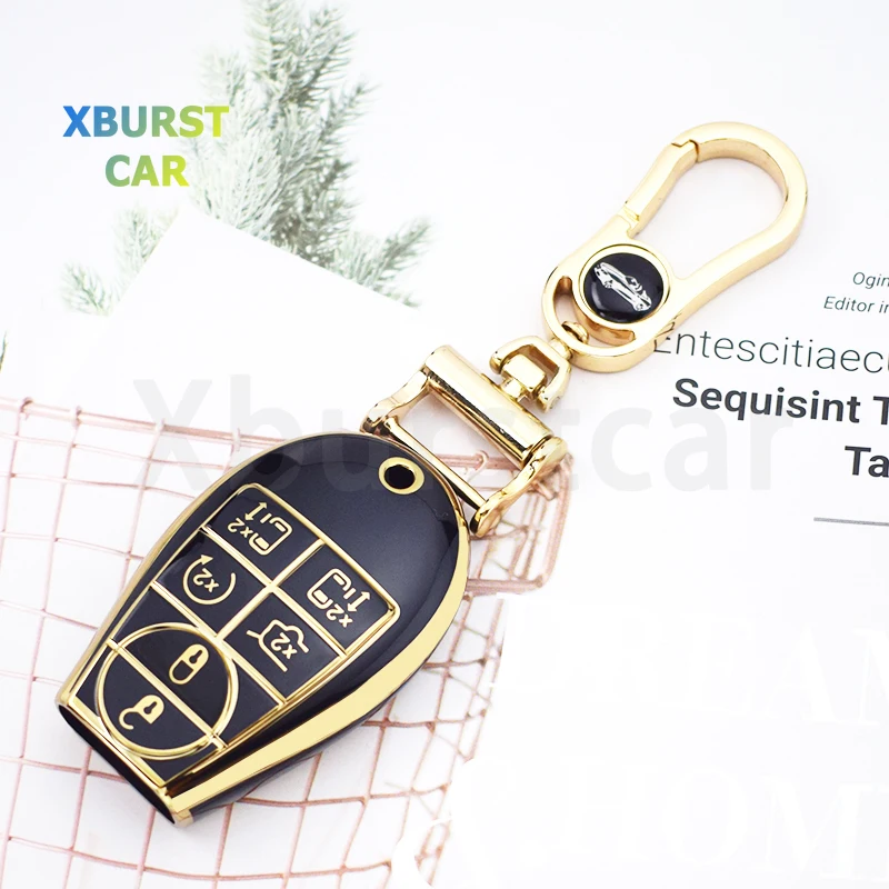 4/6 Pulsanti Auto Shell Fob Holder Bag Per Chrysler Town And Country Dodge Grand Caravan Remote Smart Key Case Cover Keyless