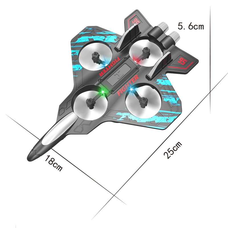 Avion RC Fighter Jet 2.4GHz 6-Axis Gyro LED Light EPP Foam Glider
