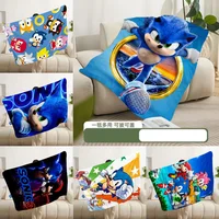 Printed Blanket Picnic Blanket Cartoon Anime S-Sonics the Hedgehogs Warm Blanket Soft and Comfortable Home Travel Birthday Gift 1