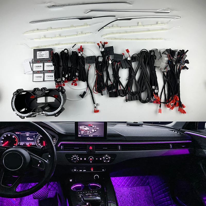 

Led ambient light 32 Colors Interior Atmosphere Light For Audi A4 B9 A5 2017 2018 2019