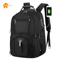 Customized large capacity 50L outdoor travel waterproof backpack for men's business office backpack with company logo 1