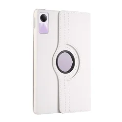 Premium 360-Degree Rotating Leather Tablet Cover - 11-Inch for Eleven (WHITE)