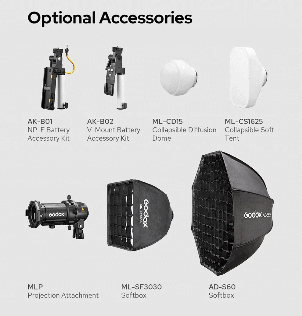 ML60II BI portable handheld fill light with adjustable color temperature externa