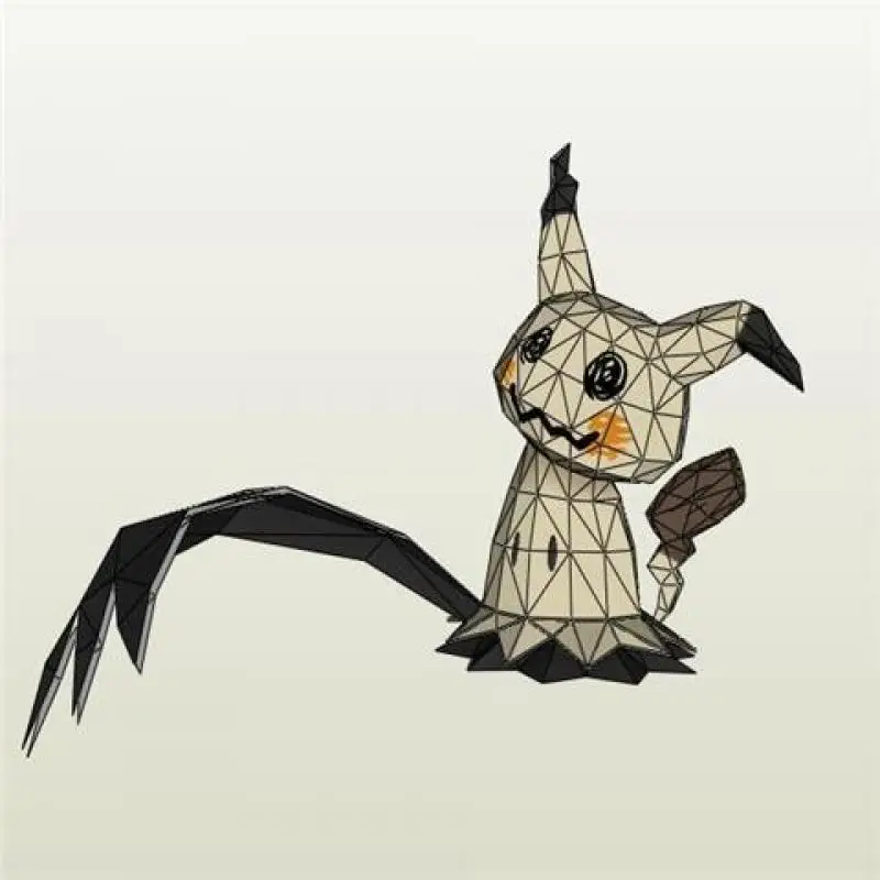 

TAKARA Paper pokes pokemon Mimikyu Pikachu Anime Figure model Decoration toys collection Valentine's Day Birthday Christmas gift