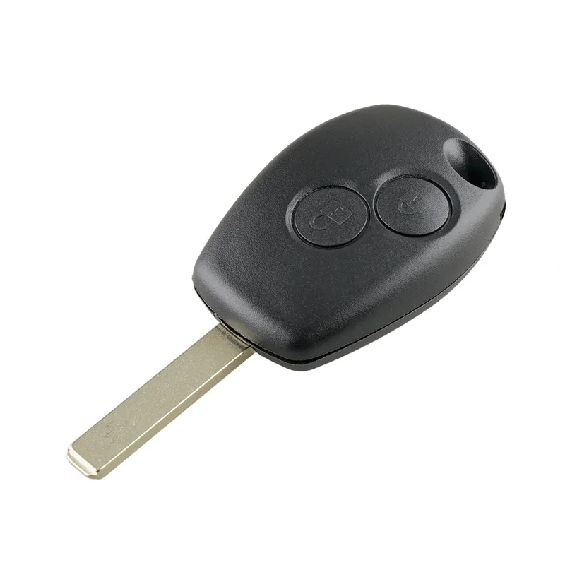 KIMISS Guscio Portachiavi Auto 2 Pulsanti – Sostitutivo In ABS Nero Per Clio III, Modus, Master, Duster (Solo Telecomando, Chiave Non Inclusa) - 4