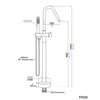 Freestanding Bathtub Faucet with Hand Shower 2