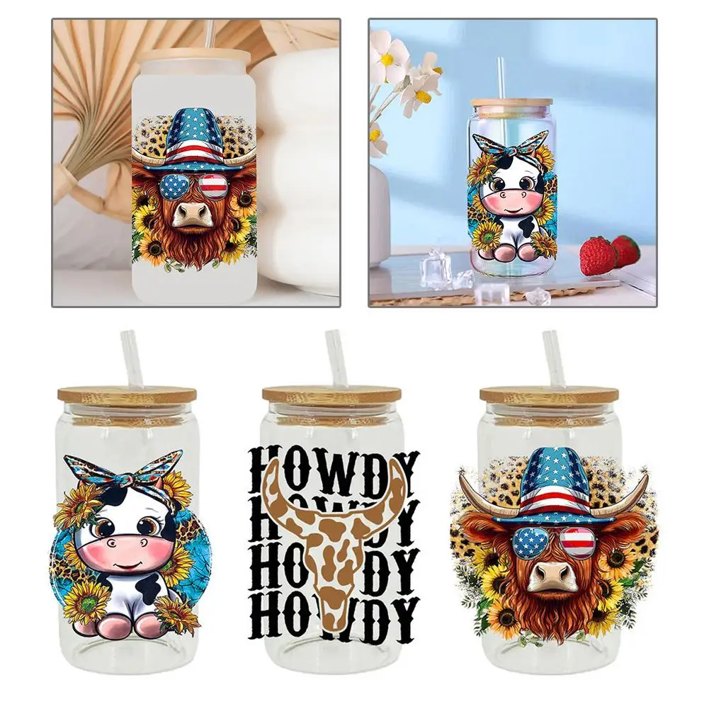 

3D UV DTF Transfers Stickers 16oz Cup Wraps Christmas And Halloween Printed For DIY Glass Ceramic Metal Leather Etc S0R1