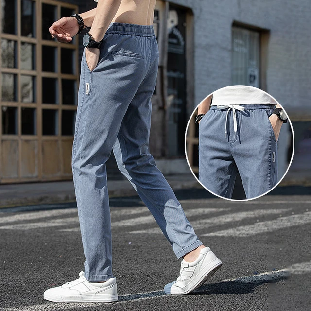 Pantalones Largos De Chándal De Algodón Para Hombres Moda Casual