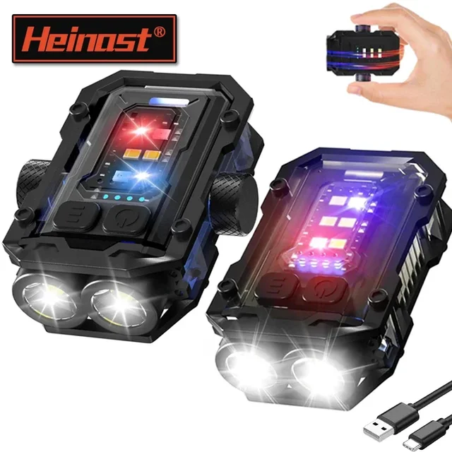 Mini Keychain Flashlight with Clip LED Magnetic EDC Key Chain Light for Mechanics with COB Sidelight USB C Rechargeable