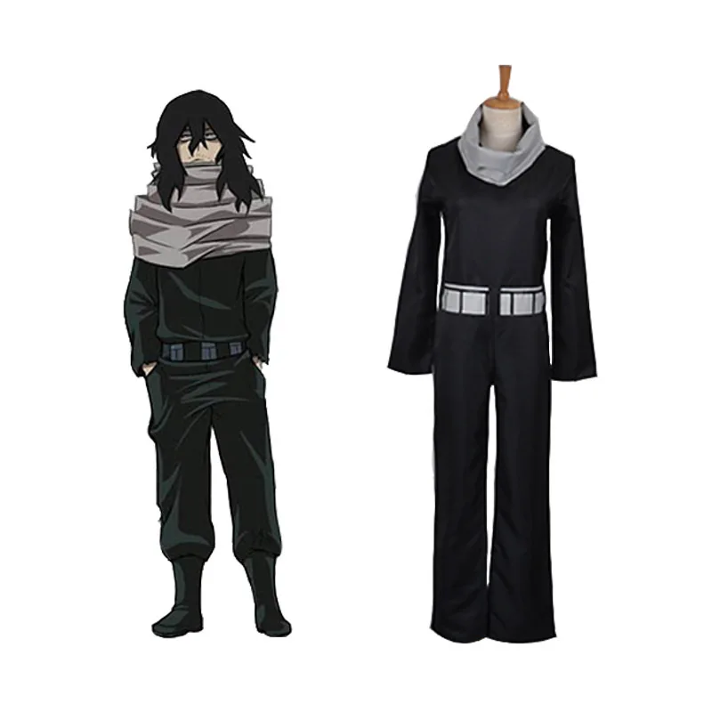 

Anime My Boku No Hero Academia Aizawa Shouta Bodysuit Halloween Cosplay Costume Men Boy Jumpsuit Black Outfit Party Uniform Suit