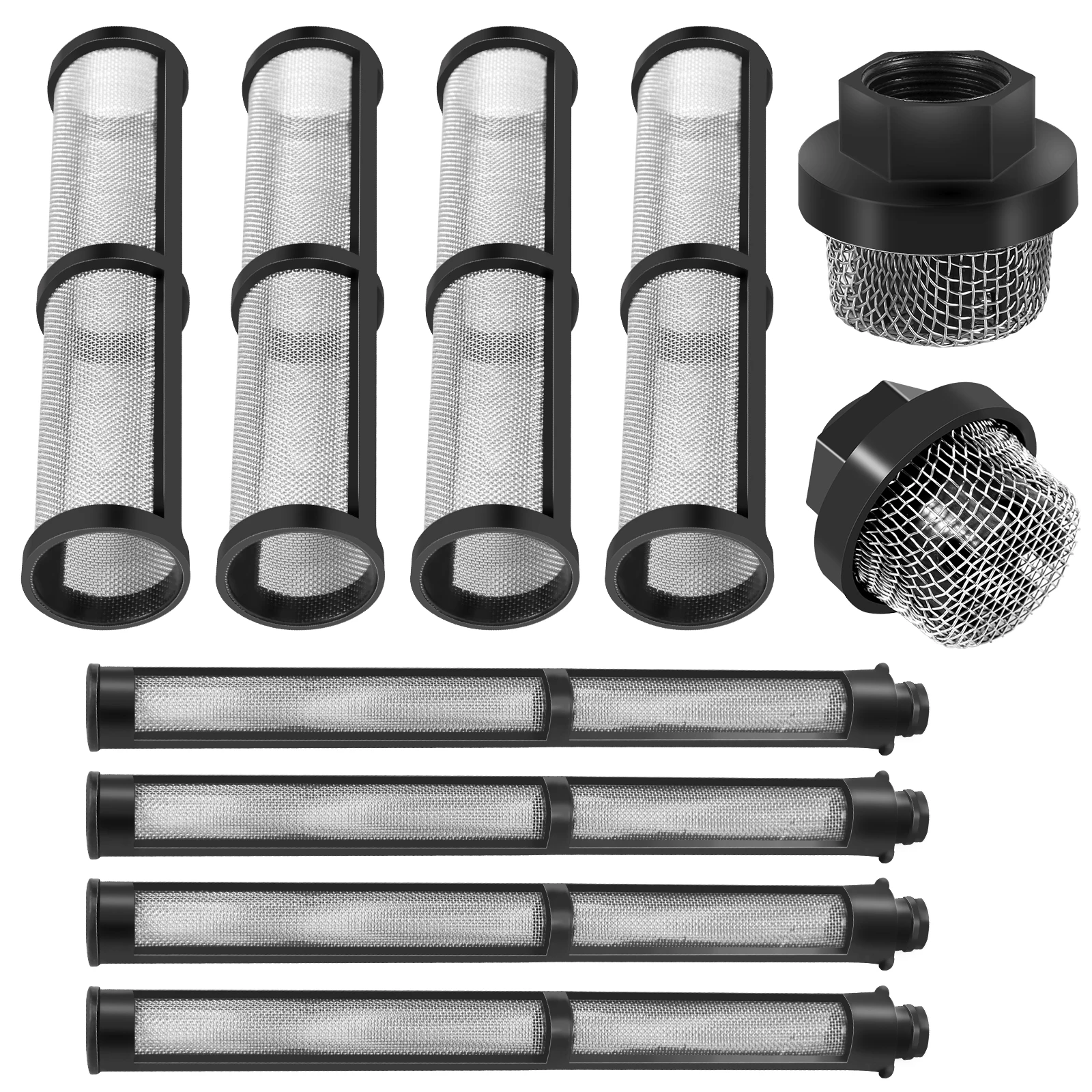 10-Pack Airless Spray Gun Filters 287032 - Stainless Steel 60 Mesh, Compatible With Graco Contractor II & FTx II