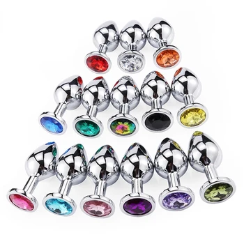 M Size Anal Plug Sex Toys Mini Round Shape Metal Stainless Smooth Steel Butt Small Tail Women/men Dildo Intimate Goods Adult Toy 1