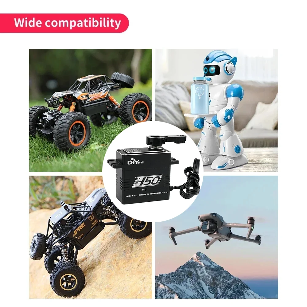 HUIOP 50kg Digital Servo – Waterproof Metal Gear, High Torque For RC Cars, Crawlers & Robots - View #2