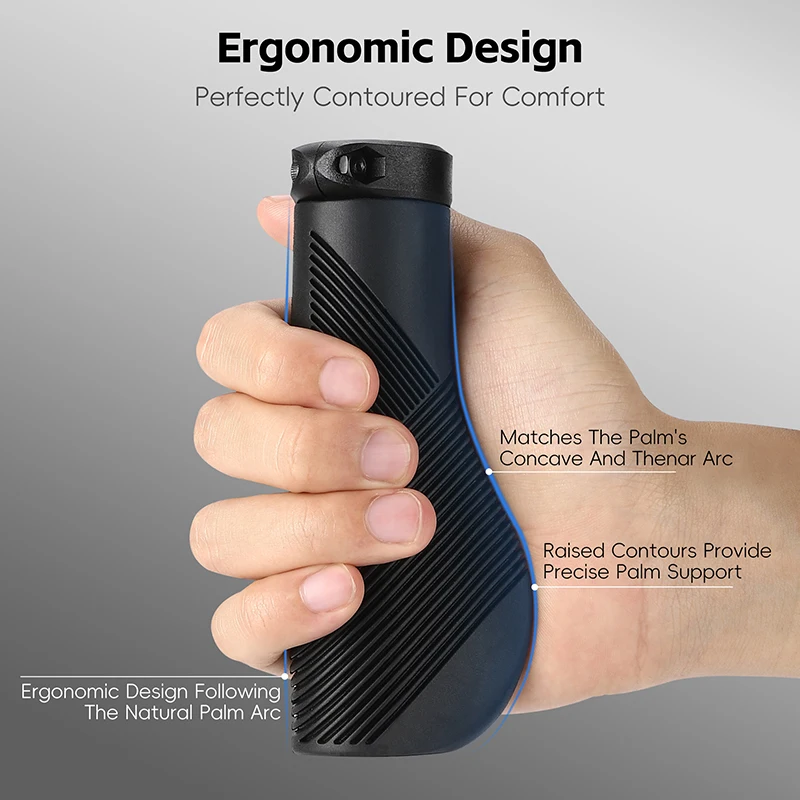 WEST BIKING Soft Bike Grips Multicolor TPE Non-slip Shock Absorbing Bicycle Handlebar MTB Ergonomic Grips With 2 Bar End Plugs