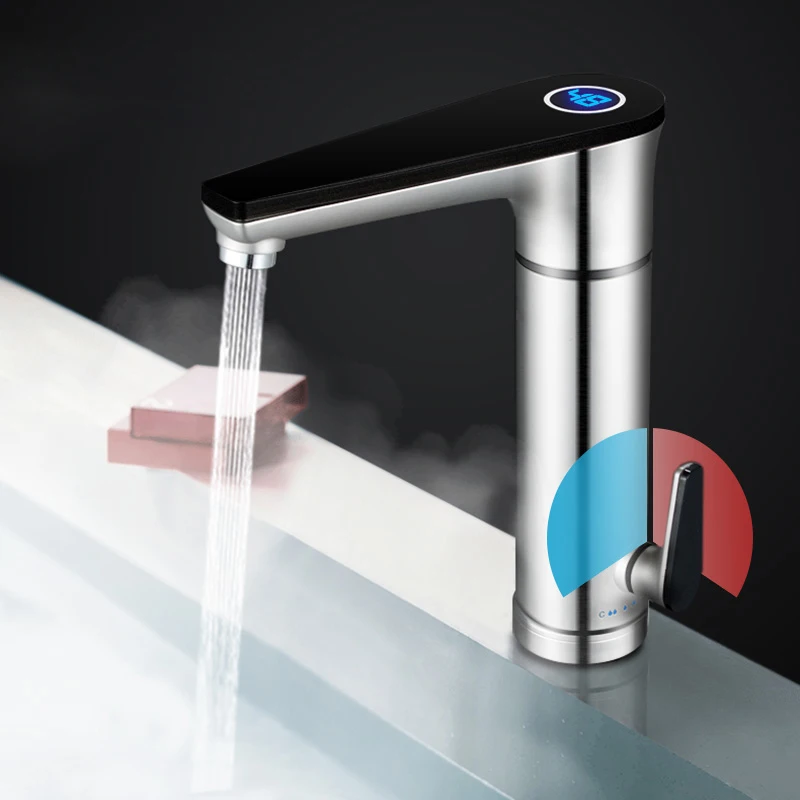 3000WInstantHeatingElectricFaucetAdjustableTemperatureWaterHeaterTouchSwitchKitchen