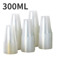 Set of 50/100 Clear Disposable Plastic Cups for Parties & Outdoor Events (300ML)