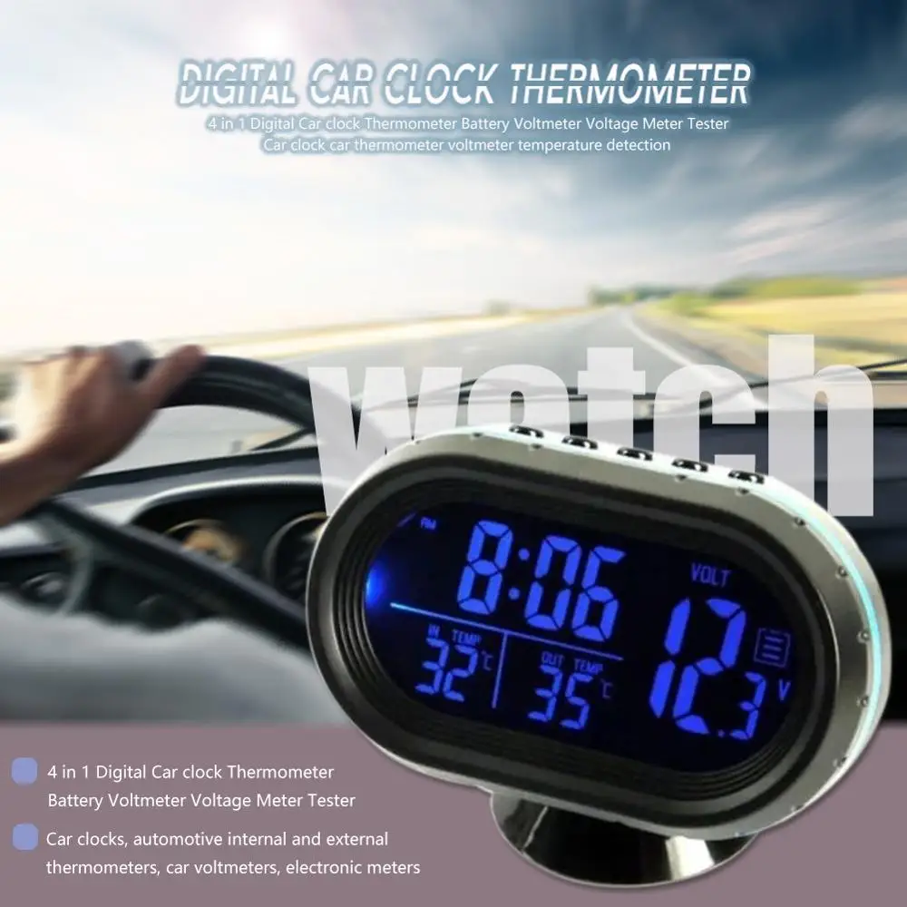 Inside Outside Auto Thermometer Gauge for Trucks and Cars dual