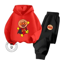 Popular Simple Anpanman Cartoon New Releases for Boys Girls Casual Wear Fun Graphics Everyday Style Fall Winter Hoodie Tracksuit 1