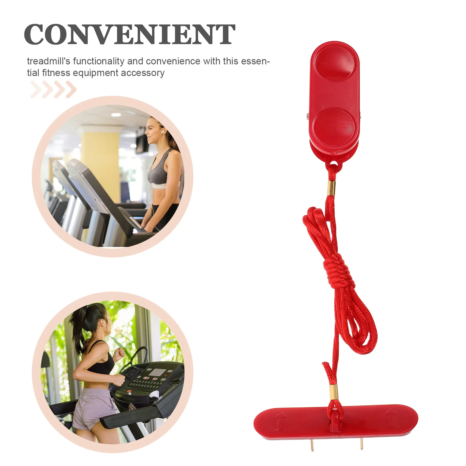 Clé D'arrêt D'urgence Pour Tapis De Course - Interrupteur De Sécurité à Double Insertion - Accessoire Fitness En Plastique Solide