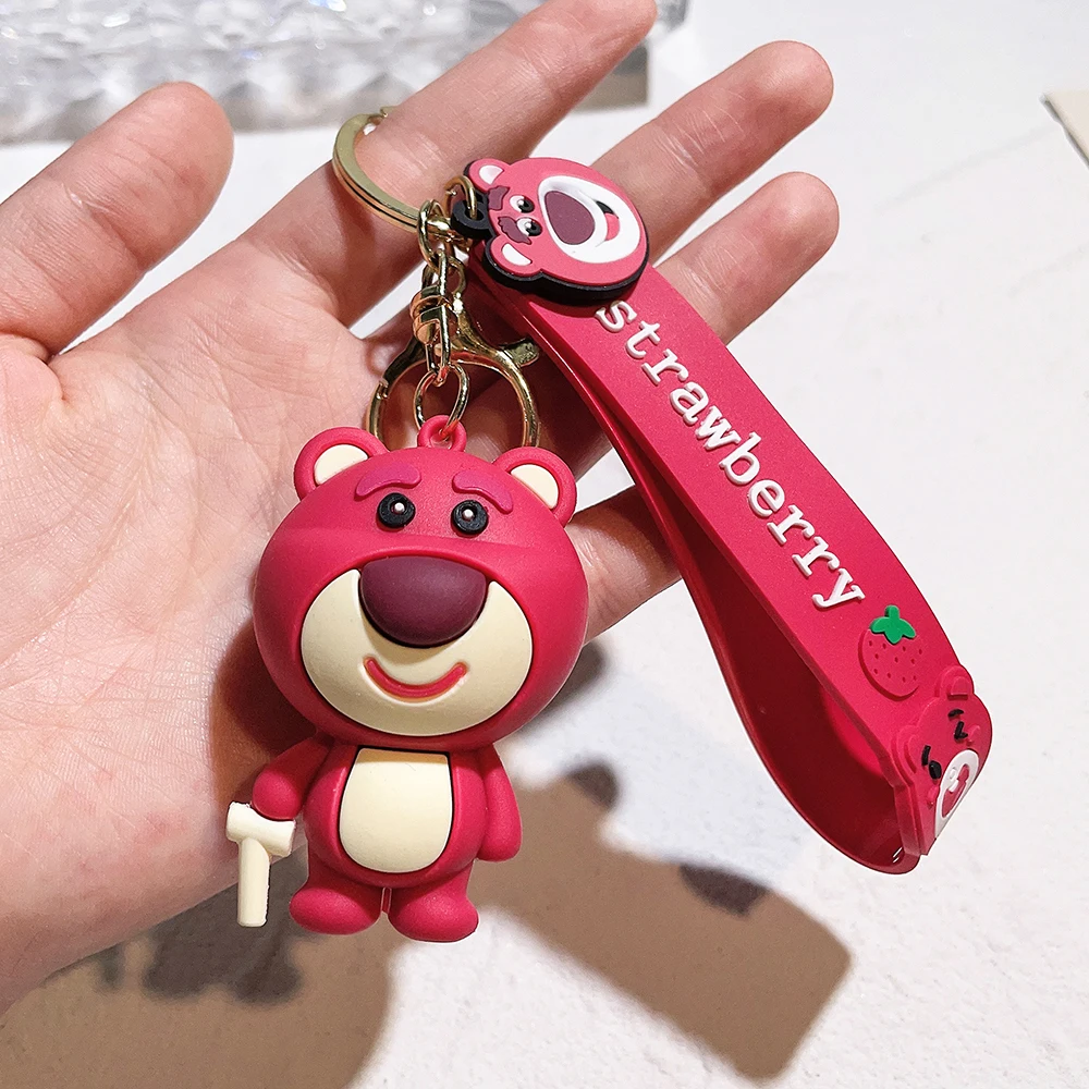 Kawaii Cartoon Figure StellaLou Keychain Toy Story Lotso Pink Bear