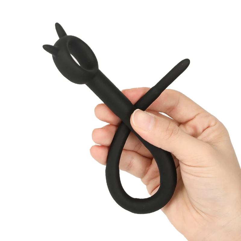 Men Urethral Silicone Plug Trainer Dilator Sounds Catheter Stretching Tube Extra Long Horse Eye Irritation Inserts Penis Sex Toy penis sex toys