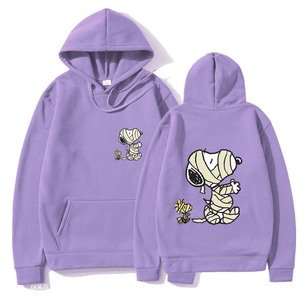 Anime Women Hoodie Snoopy Injured Cartoon Anime Men Hoodie Fall Winter Fashion Female Hooded Sweatshirt New y2k Unisex Clothing 6