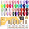 BORN PRETTY 10ml Glitter Gel Polish Set For Manicure Hybrid Varnishe Sparking Shining Soak Off Semi Permanant Gel Nail Kit 6