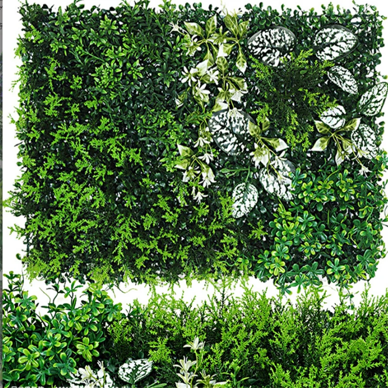 Green Artificial Plants Wall Panel - Outdoor Decor Carpet for Home, Wedding, and Party Backdrop