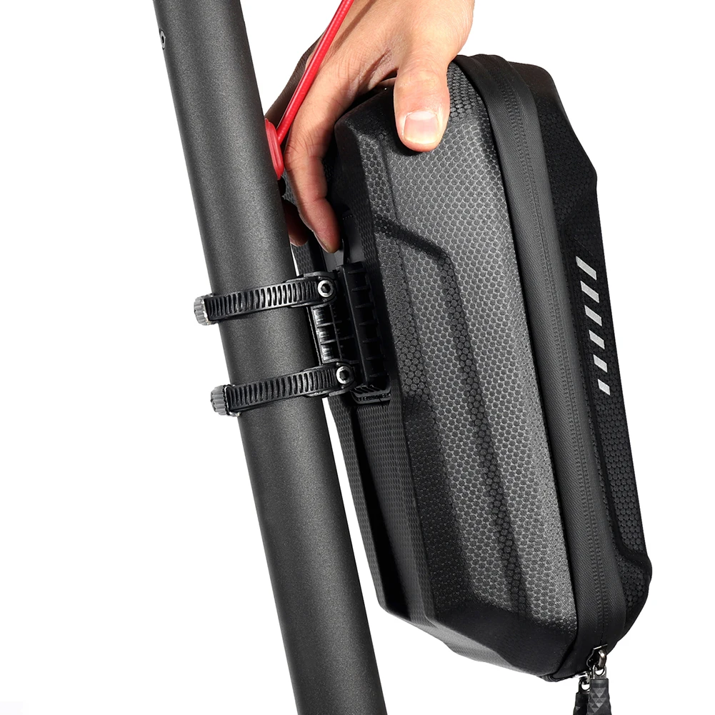 Electric Scooter Front Storage Bag 4-2L WILD MAN Hard Shell Bag Large Capacity Waterproof Skateboard Hanging Case for M365 Pro