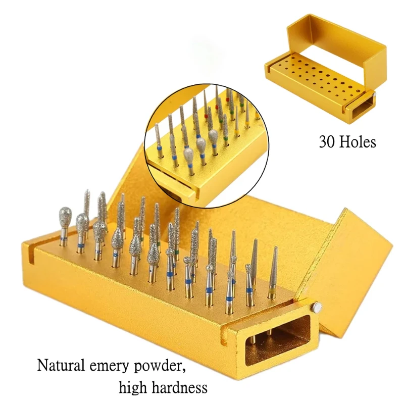 

Набор алмазных буров для стоматологии, высокоскоростной инструмент для полировки зубов и отбеливания зубов, 30 шт.