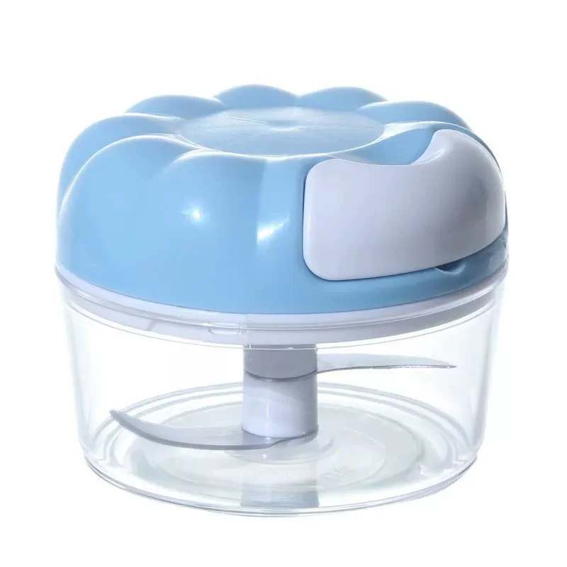 1Pc Vegetable Chopper Manual Food Chopper with Container, Hand Pull String Veggie Cutter for Salad Garlic Nut Onion, Hand Mincer